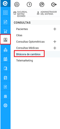 menu bitacora